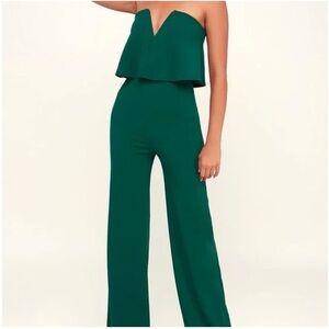 Lulu’s Power of Love Green Jumpsuit